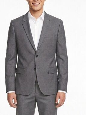 NWT IRO Beni Suit Jacket Blazer Dark Grey Gray Wool Sz FR 48 US 38